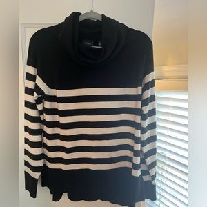 Cyrus black and ivory striped sweater